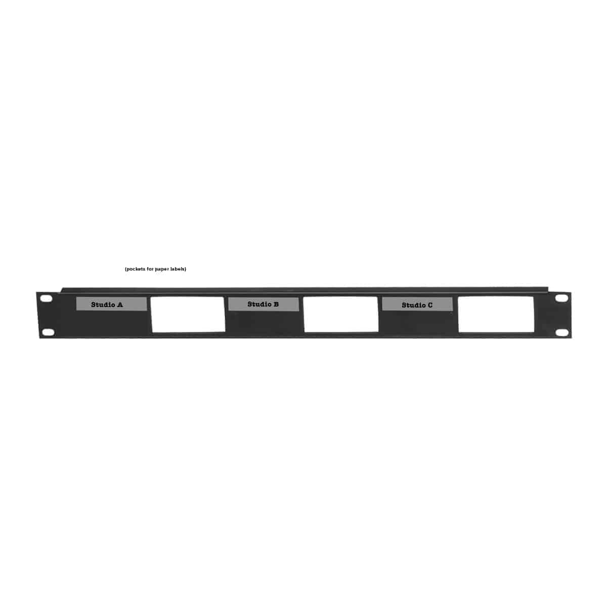Rack Panel for 3 Decorator Devices, Horizontal Mount | Lowell